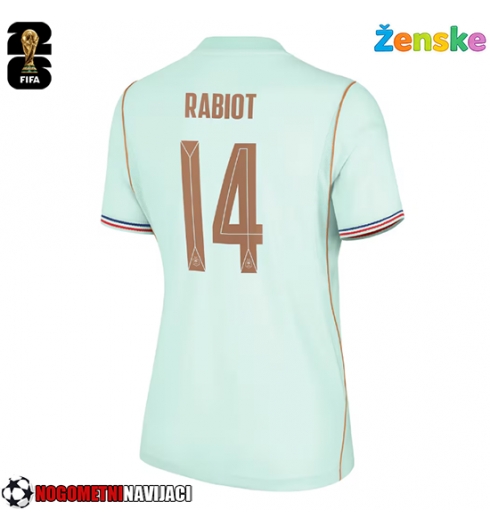 Ženske Nogometnih dresov Francija Adrien Rabiot #14 Gostujoči SP 2026 Kratki rokavi Ženske Nogometnih dresov Francija Adrien Rabiot #14 Gostujoči SP 2026 Kratki rokavi